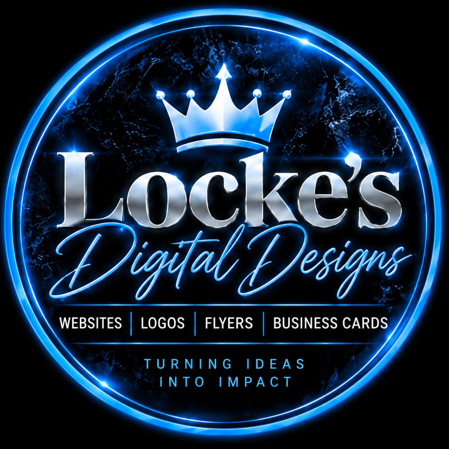 Locke's Digital Designs logo design example